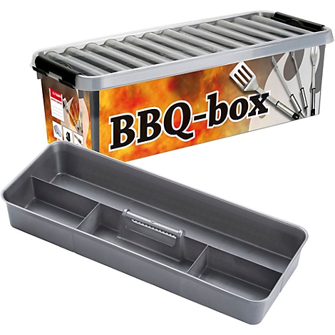 Boîte Barbecue Sunware Q-line, 9,5 l, avec compartiment pour accessoires