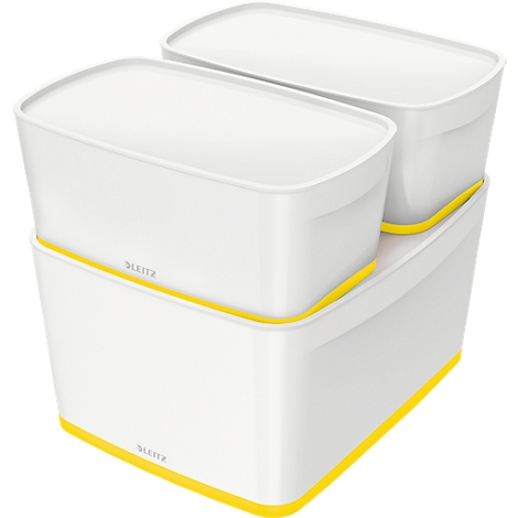 Boîte de rangement avec couvercle - 5 litres - Jaune LEITZ My Box Cosy