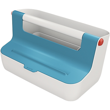 Boîte de rangement mobile Leitz® Cosy, poignée de transport et couvercle, jusqu'au format A4, bleu