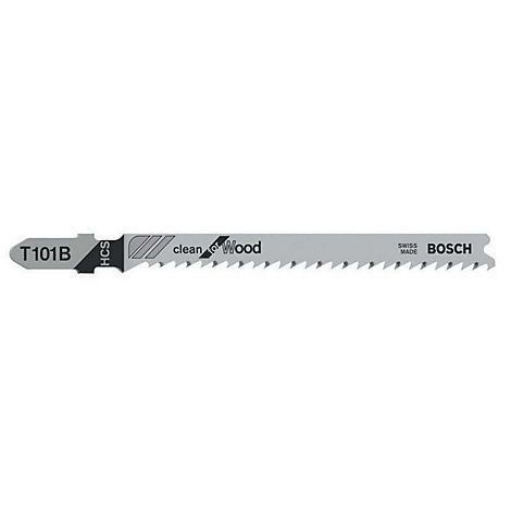 Sägeblatt für Holz, silberfarben, mit Aufschrift "T101B" und "clean for wood".
