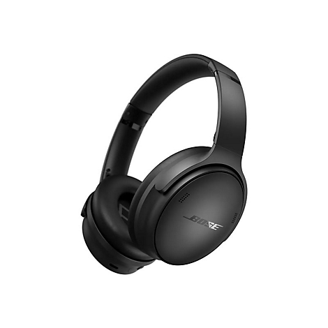 Schwarzer Over-Ear-KopfhÃ¶rer, Marke Bose. Sichtbar sind Ohrmuscheln, Kopfband und Markenlogo.