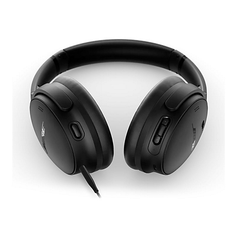 Schwarzer Bose Over-Ear-Kopfhörer mit Bügel vor weißem Hintergrund.