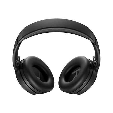 Schwarze Over-Ear-Kopfhörer vor weißem Hintergrund mit gepolstertem Bügel und Ohrpolstern.