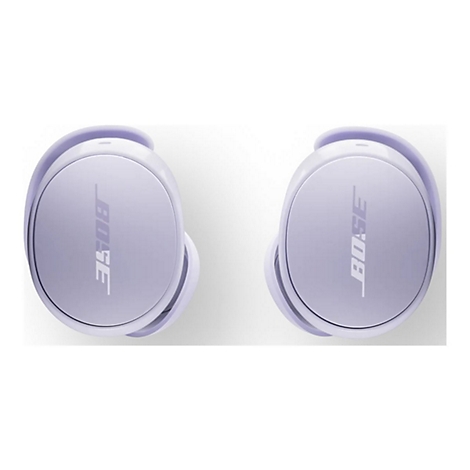 Zwei hellviolette Bose In-Ear-Kopfhörer vor weißem Hintergrund.