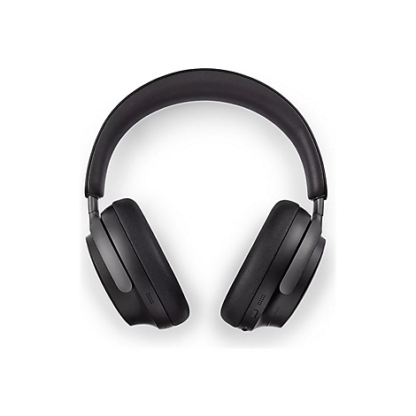 Schwarze Over-Ear-Kopfhörer vor weißem Hintergrund.