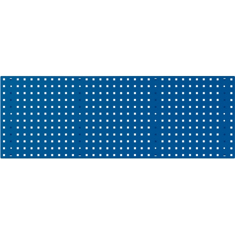 Blauer Hintergrund mit weißen, quadratischen Punkten in unregelmäßiger Anordnung.