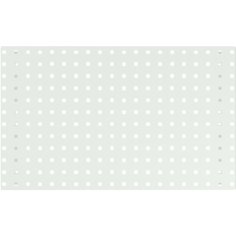 Hellgraue Fläche mit gleichmäßig verteilten quadratischen Aussparungen.