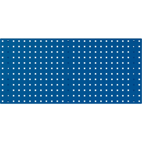 Blauer Hintergrund mit quadratischen und runden Löchern.