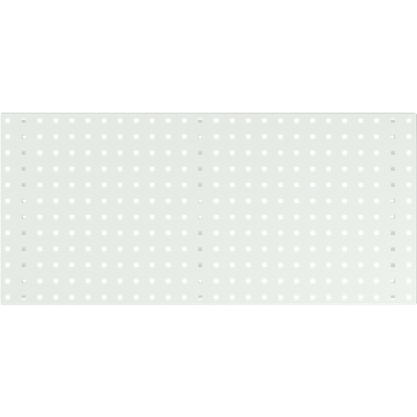 Hellgraue Platte mit regelmäßig angeordneten weißen Punkten.