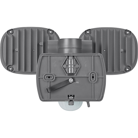 Rundes, rotes Symbol. Weiße Wellen, eine rennende Figur, Text: 10 m MAX.