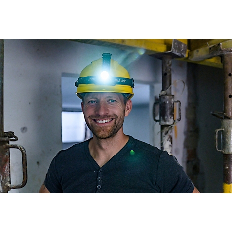 Cercle rouge avec symbole de main et texte 'SENSOR ON/OFF'. Des ondes indiquent la fonction du capteur.
