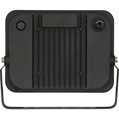 Gros plan d'un support carré noir avec un connecteur hexagonal inséré dans un trou.