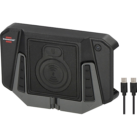 Weißes Hufeisenmagnet-Symbol mit Funken auf rotem Hintergrund.