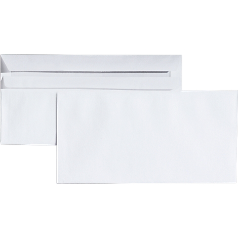 Briefumschlag DIN lang weiß ohne Fenster selbstklebend Briefumschläge Kouvert *