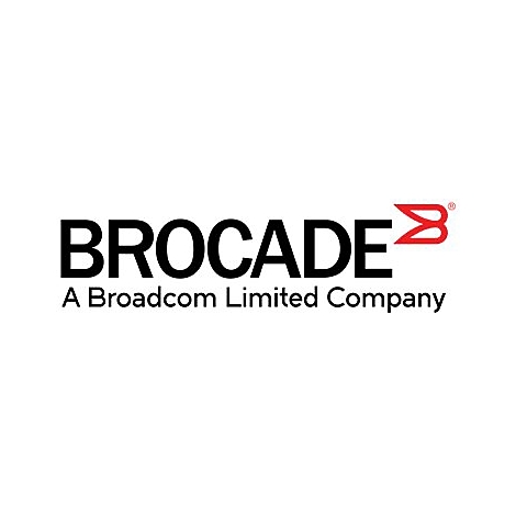 Das Brocade-Logo, schwarz, mit rotem 'B'-Symbol rechts. Darunter: 'A Broadcom Limited Company'.