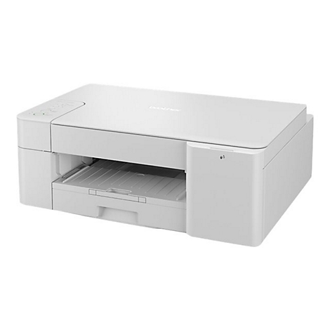 WeiÃŸer Drucker, Marke Brother. Ein Papiereinschub ist ausgezogen.