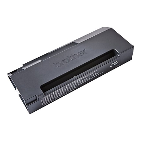 Cartouche d'encre noire Brother. Avec le mot "Brother" et "HC-05BK".