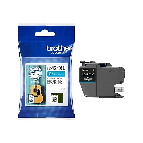 Brother LC421XLC - Hohe Ergiebigkeit - Cyan - original - Tintenpatrone