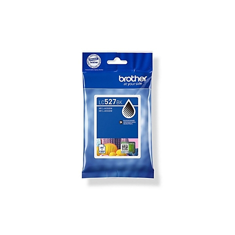 Original Brother LC527BK Tintenpatrone in blauer Verpackung.