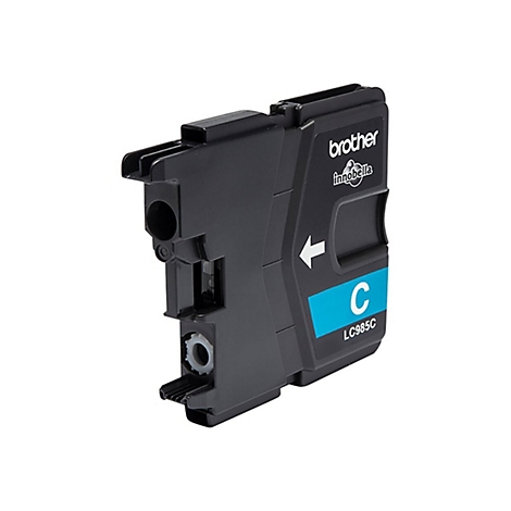 Schwarze Tintenpatrone mit dem Label "Brother Innobella LC985C".
