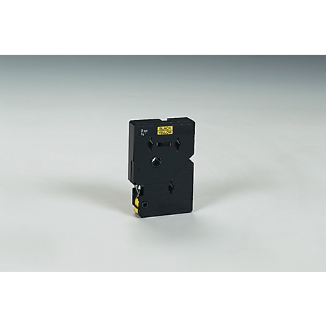 Black electrical component with yellow accents and text 'BLACK YELLOW'.