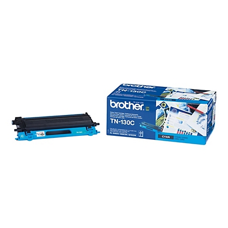 Zwei Brother Tonerkartuschen nebeneinander: eine blaue Patrone und eine Box mit Aufdruck.