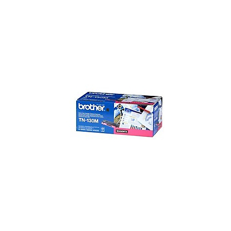 Magenta Tonerpatrone Brother TN-130M in blauer Box mit Logo und Produktbezeichnung.