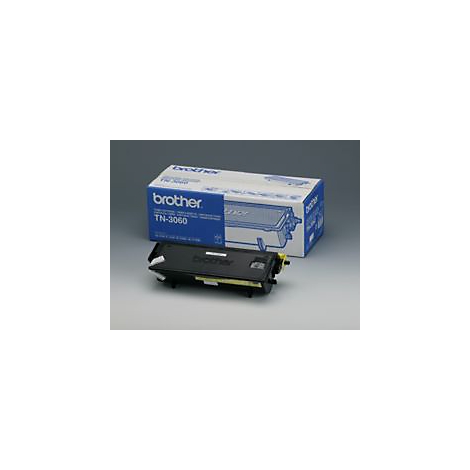 Eine Brother-Tonerkartusche und ihre Verpackung. Auf der Verpackung steht "Brother TN-3060".
