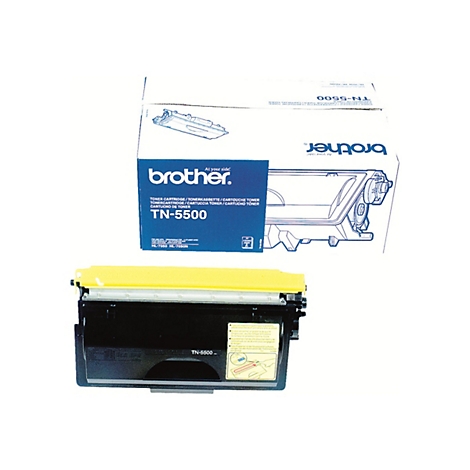 Ein Drucker Toner der Marke Brother. Auf der blauen Verpackung steht TN-5500.