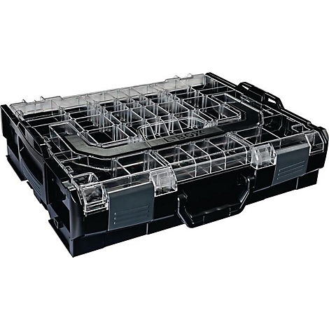 BS SYSTEMS Werkzeugkoffer L-BOXX 102, Deckel transparent, ABS schwarz anthrazit, Innenmaße B378xT313xH61 mm