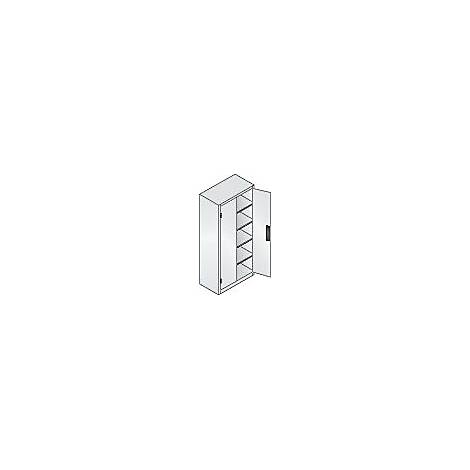 C+P Akkuladeschrank Acurado, abschließbar, mit Lüftung + Inneneinrichtung, B 930 x T 500 x H 1950 mm, Stahl, anthrazitgrau RAL 7016/lichtgrau RAL 7035