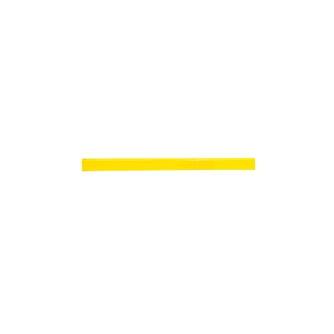 A yellow, horizontal rectangle against a white background.