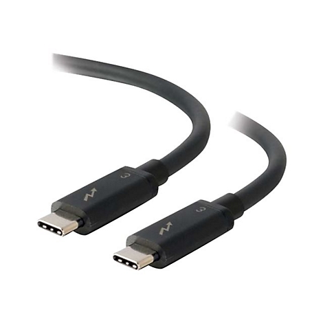Zwei schwarze USB-C-Kabel. Auf den Steckern sind Symbole und Zahlen zu sehen.