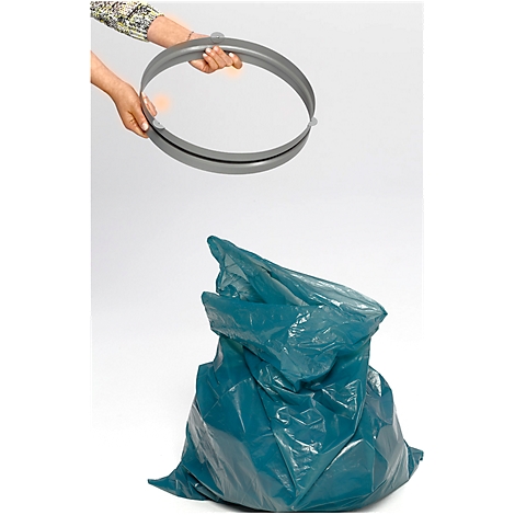 Cadre de maintien VAR, pour sacs poubelle 120 L & collecteur de déchets avec  ouverture ø 350 mm, avec cordon élastique, acier acheter à prix avantageux