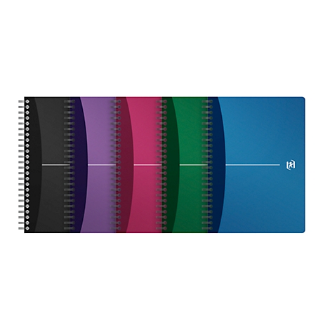 Cahier à spirales Oxford, format A5, 90 feuilles, quadrillé, 5 pièces