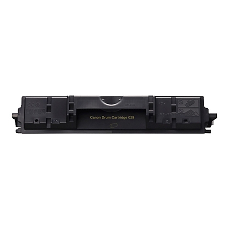 Schwarze Canon Drum Cartridge 029, Text auf schwarzer OberflÃ¤che, auf weiÃŸem Hintergrund.