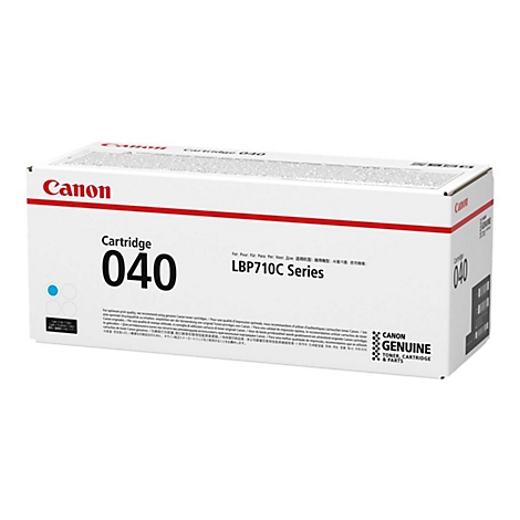 Canon Tonerkartusche 040 in der weiÃŸen Box. Aufdruck: Cartridge 040, Canon, LBP710C Series.