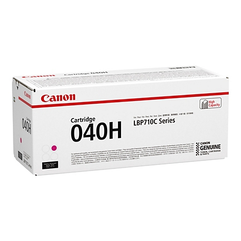 Eine weiÃŸe Canon-Kartuschenbox. Auf der Box steht Cartridge 040H.