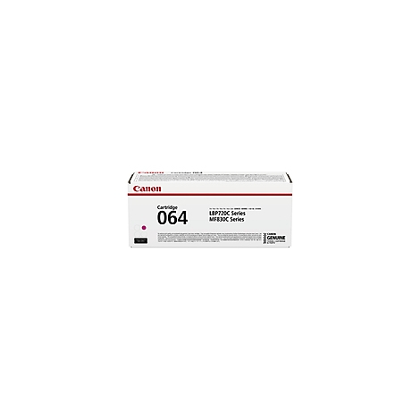 Karton mit Canon-Druckerpatrone. Aufschrift: 'Cartridge 064'.