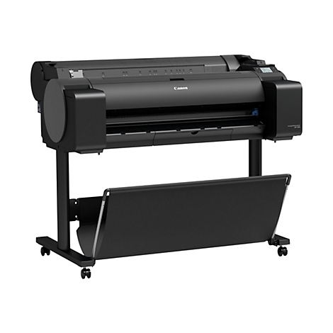 Schwarzer Großformatdrucker auf Rollen, Canon ImagePROGRAF GP-300.