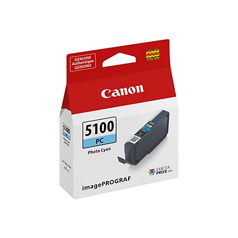 Canon-Tintenpatrone in Originalverpackung. Die Verpackung ist rot und weiß, mit dem Logo und Produktbezeichnungen.