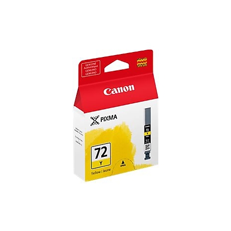 Canon Pixma Tintenpatrone, gelb. Aufschrift 72 Y und Genuine.