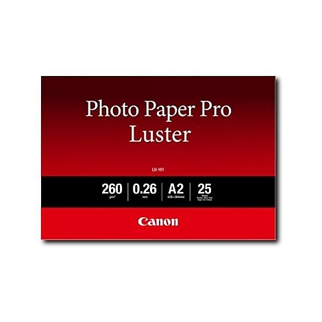 Canon Photo Paper Pro Luster LU-101 Verpackung im A2 Format mit 25 Blatt.