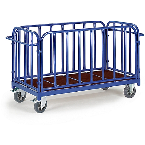 Carro con cuatro paredes, 2000 x 800 mm, capacidad de carga 1200 kg