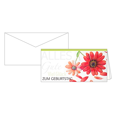 Carte D Anniversaire Joyeux Anniversaire Meilleurs Vœux Image De Fleurs Lot De 10 Acheter A Prix Avantageux Schafer Shop