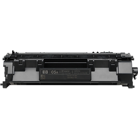 Cartouche de toner noire HP 05A avec logo HP et désignation du produit.