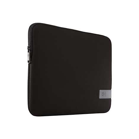 Schwarze Laptoptasche mit Reißverschluss und Case Logic Logo.
