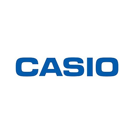 Blauer Casio-Schriftzug in serifenloser, fetter Schrift auf weißem Hintergrund.