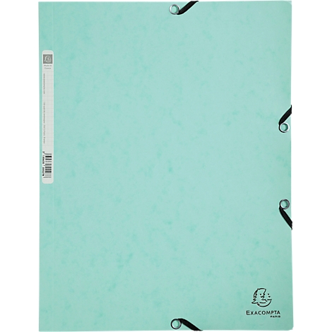 Chemise à 3 rabats et à élastiques Aquarel Exacompta - l. 240 x H 320 mm - carton FSC® - vert pastel