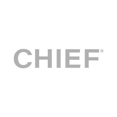 Graues Logo der Marke Chief mit einem eingetragenen Warenzeichen-Symbol.
